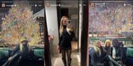 Screenshots of Dunne's Instagram story.